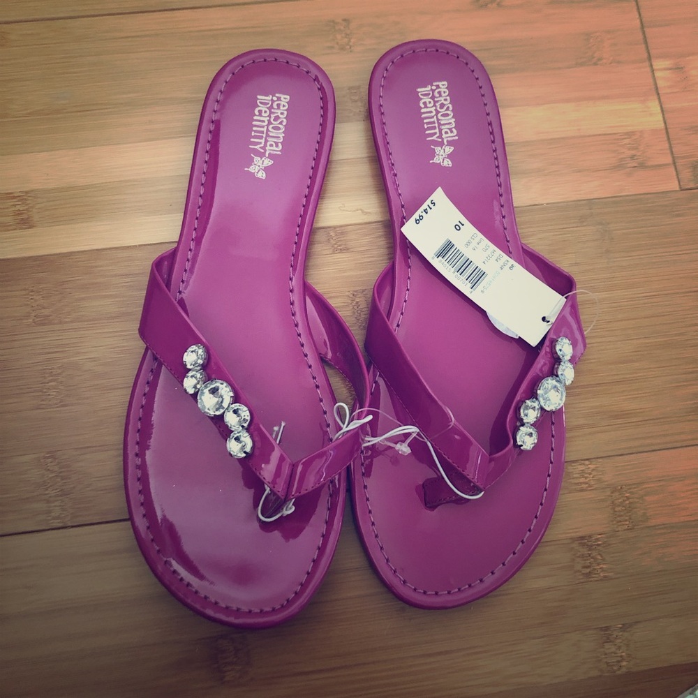 Personal identity purple  sandals